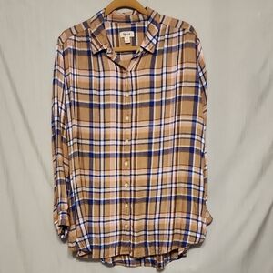 Style & Co. Plaid Button Down Shirt